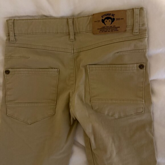 LIMITED EDITION SIZE 6 APPAMAN KHAKI DESIGNER JEANS/PANTS - Picture 4 of 5